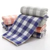Japanese-style double-layer gauze checkered towel and bath towel set gift box, unit labor protection Nordic style Specification image